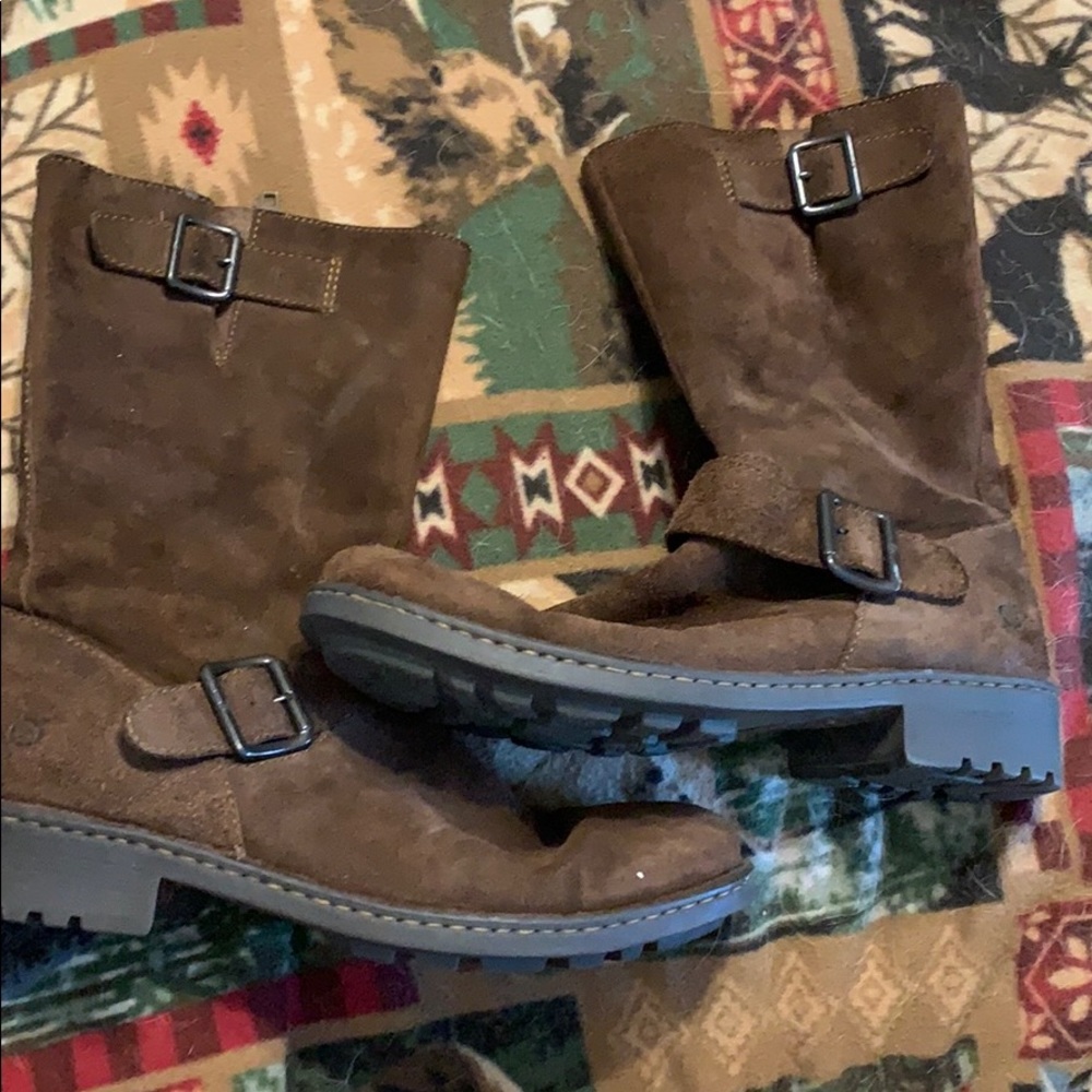 Born Suede Zip Up Boots